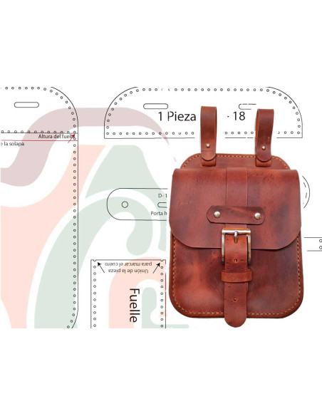 Moldes para fazer uma bolsa de couro