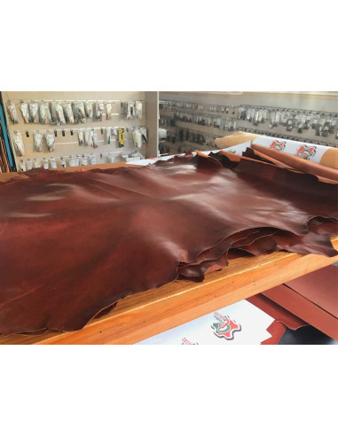 Pelle. Pelle di capra color nocciola.