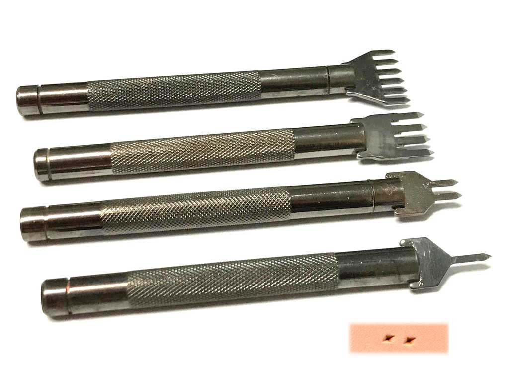 Set Di 3 Brunitoi Per Pelle A Punta Appuntita: Utensili In Legno Per Affettare E Lucidare Bordi - Attrezzi Per Lavorazione Cuoio