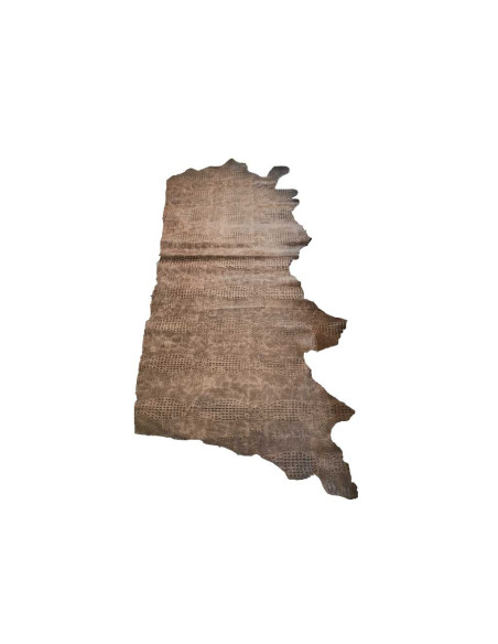 Crocodile-effect cowhide leather