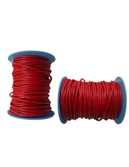 Preservativo rotondo in pelle 3 mm rosso