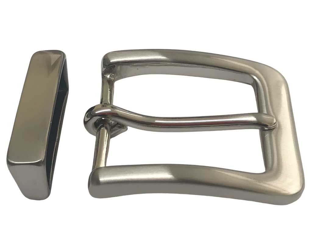 Fibbia Per Cintura Automatica Di Ricambio - Design Elegante In Effetto Acciaio, Per Cinture Con Binari RAST (fino A 3,6 Cm)