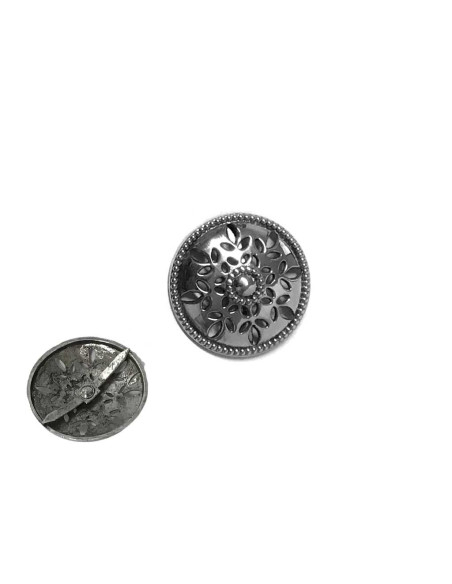 Decorative Concho for Leather. Floral Pattern