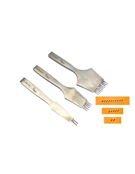 Fourchettes perçantes en cuir. Jeu
