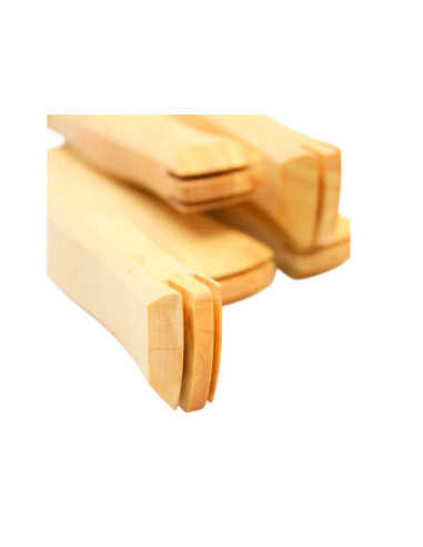 Esteca de Madera de Boj Estilo Malletier Vergez Blanchard – 4 Ranuras, 17 cm