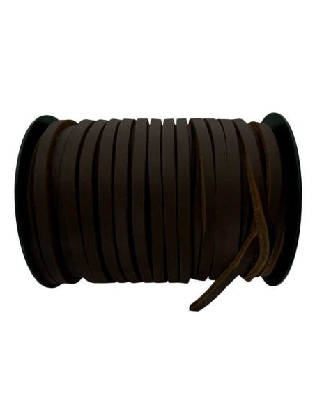 Cordon en cuir marron 3,5 mm pour loisirs créatifs et accessoires – Vendu au mètre ou en rouleau