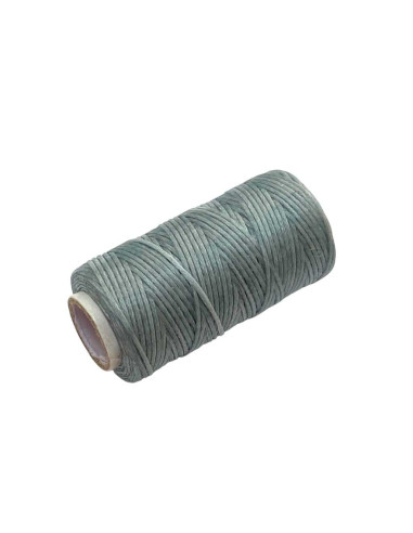 Hilo encerado gris para cuero – Bobina 50 m, 1 mm de grosor