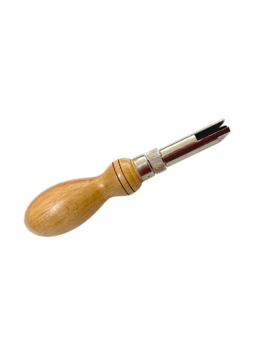 Shaped leather gouge