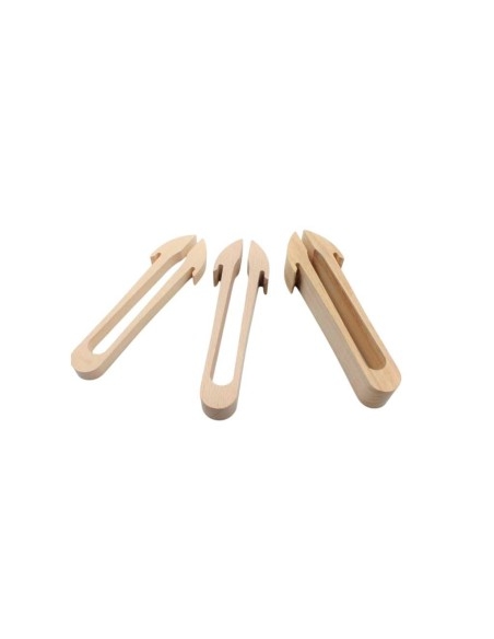 Lot de 3 Clips à Boucle en Bois