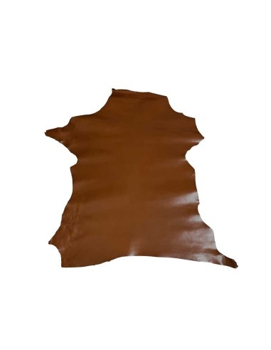 Couro de cabra cor avelã para artesanato e artigos de couro