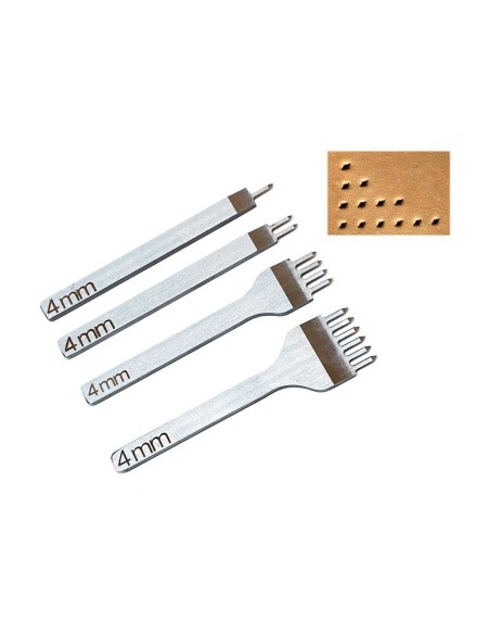 Ensemble de fourchettes ou de poinçons pour percer le cuir