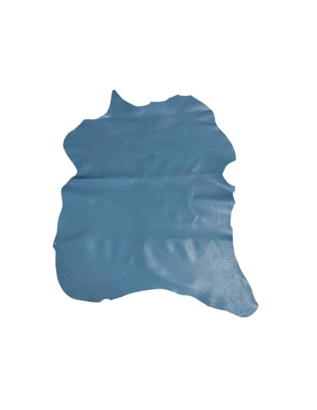 Cuir de chèvre bleu ciel pour articles en cuir, 1,0 mm