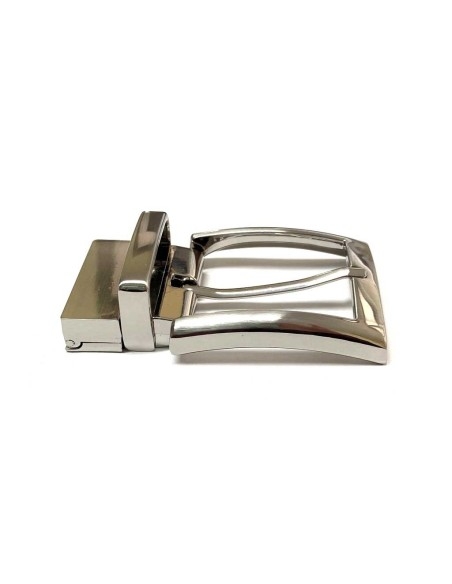 Reversible buckle for 35 mm belt – High-quality polished metal