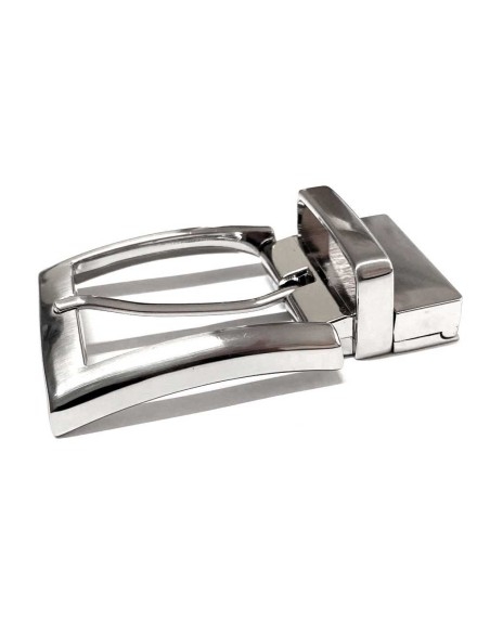 Reversible 35mm Belt Buckle – High Quality Polished Metal