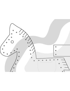 Patrón gratuito llavero de cuero – Caballito balancín