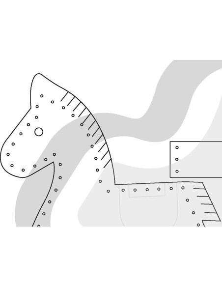 Patron gratuit pour un porte-clés en cuir – Cheval à bascule