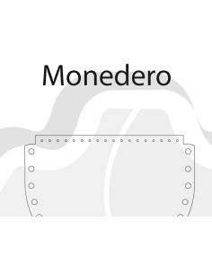 Molde gratuito para uma carteira redonda para moedas com zíper e decoração costurada em tiras.