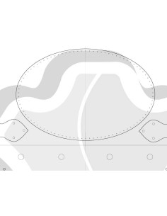 Free Pattern Leather Handbag with Stitched Base and Straps