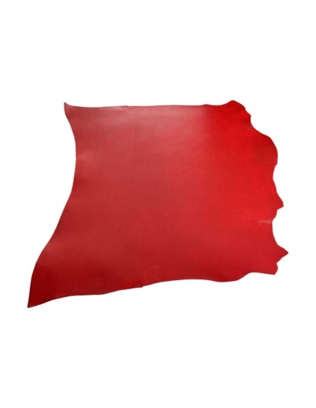 Collier en cuir de vachette rouge