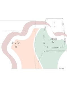 Modello gratuito per una borsa in pelle. Borsa a tracolla - Mani libere -