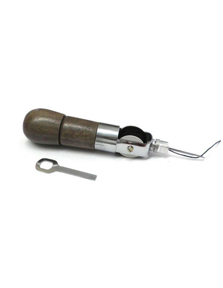 Awl with thread for direct sewing