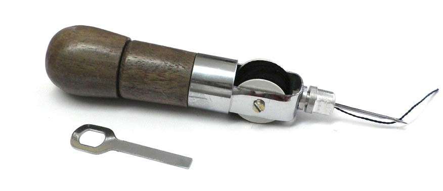 Set De 4 Alènes Pour Cuir Avec Manches En Bois - Outils De Couture Et Perforation Pour Travail Du Cuir (marron)