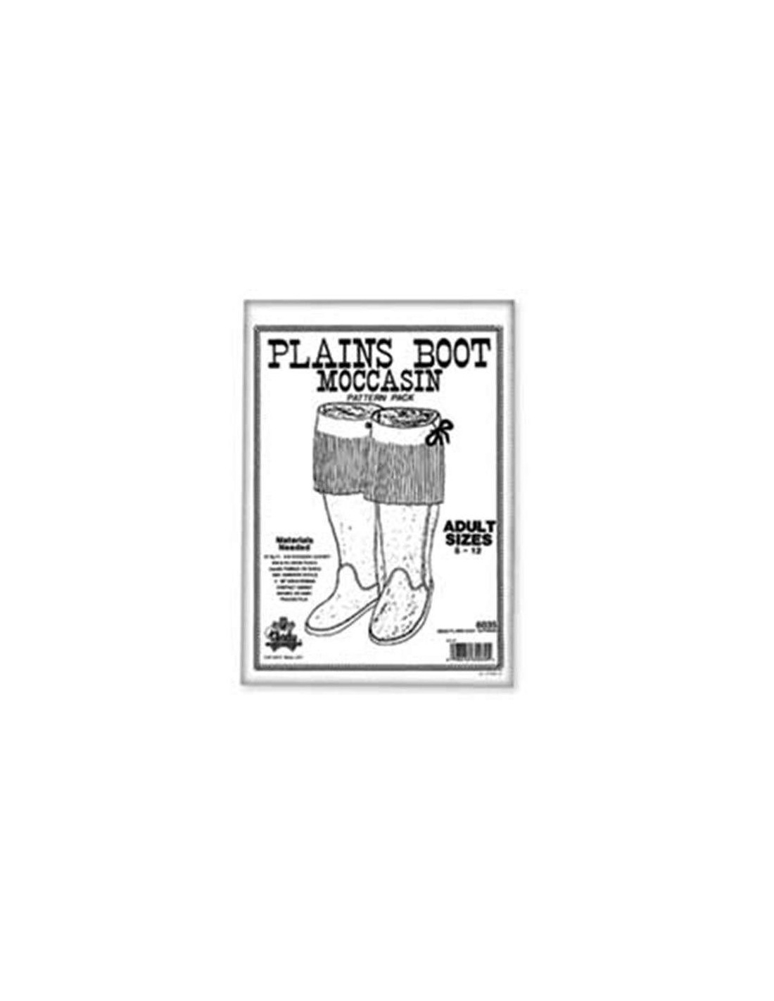 ADULT SIZE PLAINS BOOT MOCCASIN PATTERNS