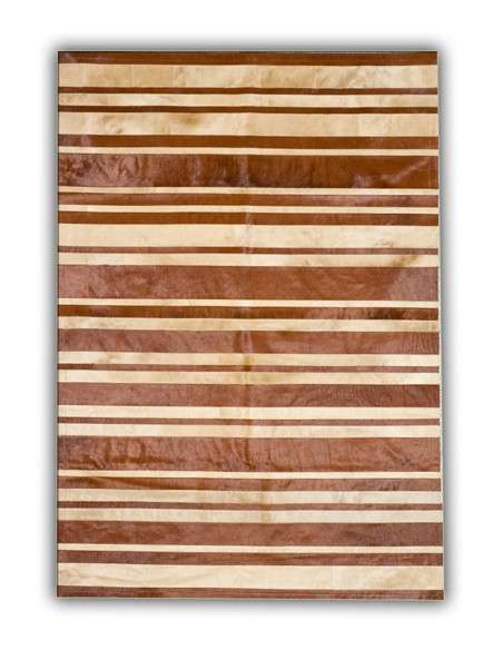 BROWN AND BEIGE STRIPED CARPET