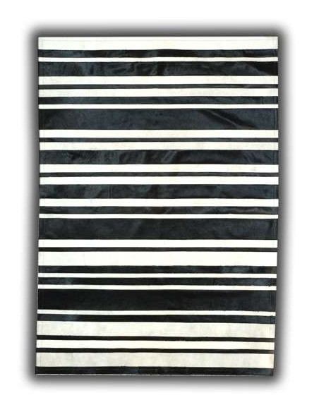 BLACK AND WHITE STRIPED CARPET