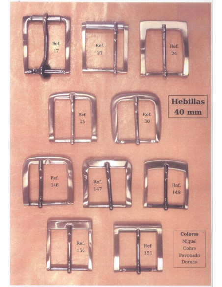 Hebilla con pasador de 40mm. Hebillas par cinturones u otros trabajos