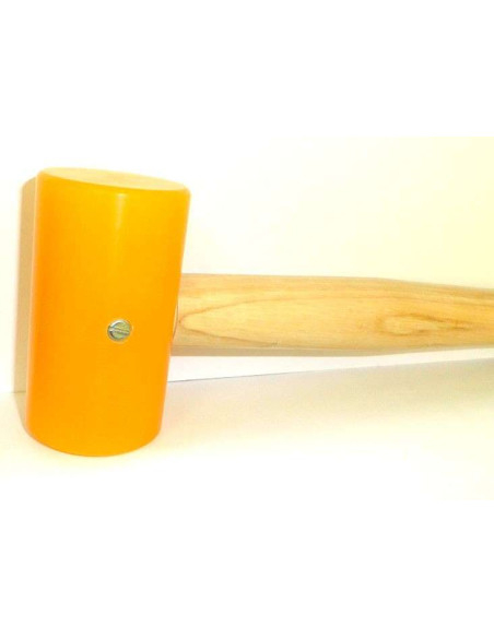 Synthetic hammer or mallet. Wooden handle