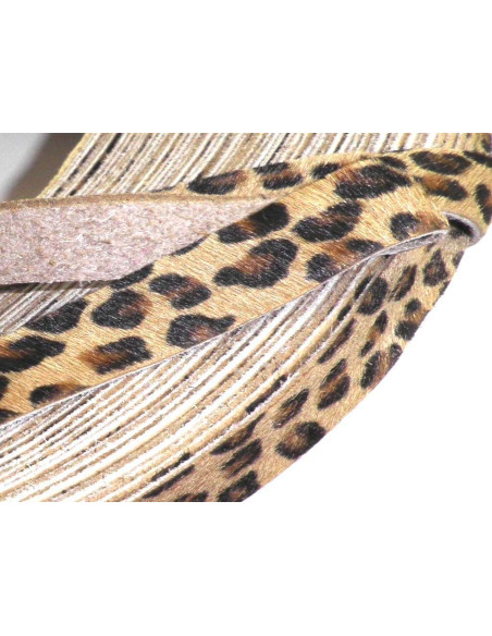 BANDES DE PEAU DE CHEVEUX. MOTIF LÉOPARD