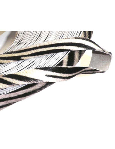TIRAS DE PELE E CABELO. MOTIVO ZEBRA