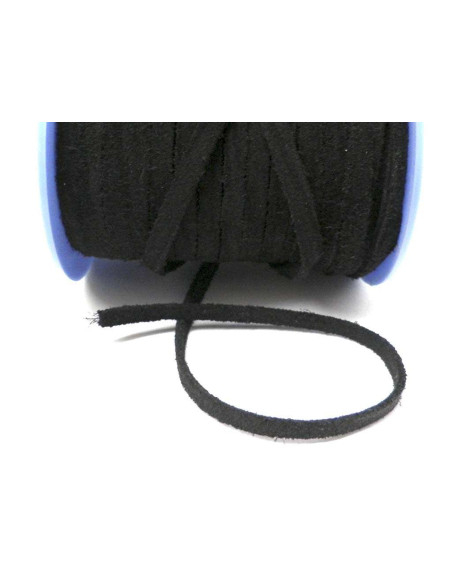 BANDE DE DAIM NOIR 4MM