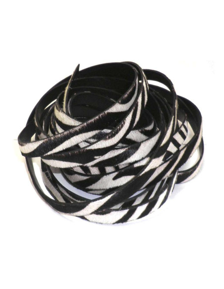 STRIPS OF HAIR SKIN. ZEBRA MOTIF