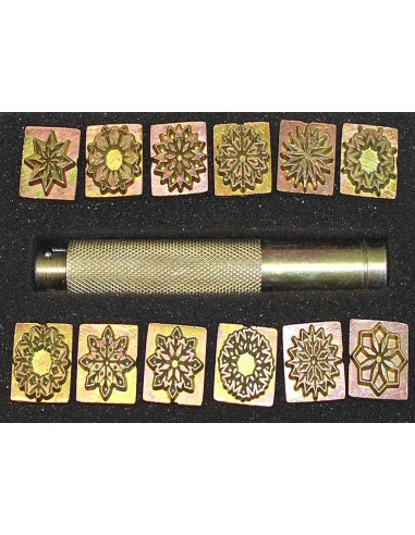 STAMP SET WITH GEOMETRIC MOTIFS