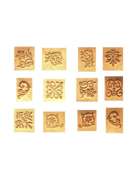 SET DE TIMBRE AVEC MOTIFS FLORAUX