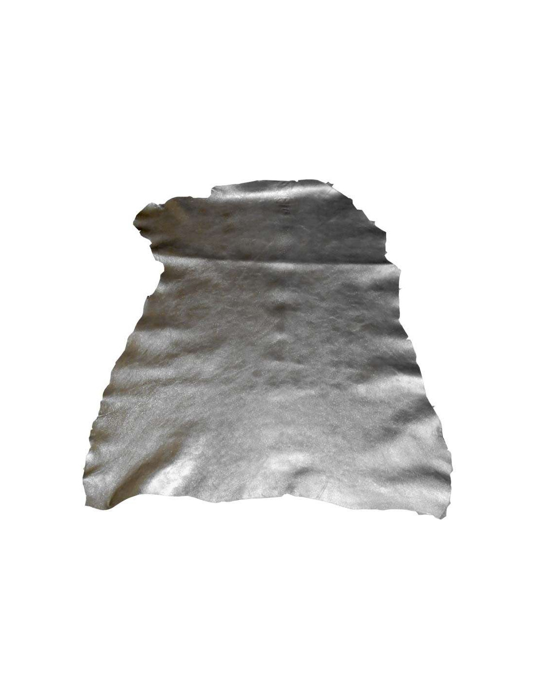 Pouf design en tissu effet peau de mouton gris et bois SNOW