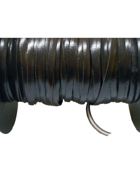 BRACELET EN CUIR BISEAUTÉ. COCOLAT BRUN RENFORCÉ