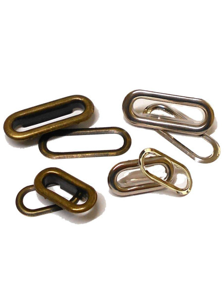 RECTANGULAR EYES OR EYES. NICKEL OR BRONZE