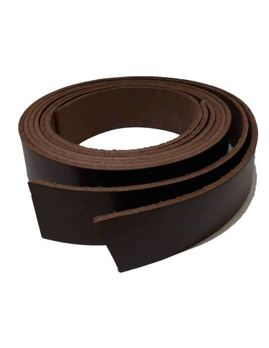 Tira Couro Legítimo 255g - Natural Branco, 129.5cm, 38mm Espessura
