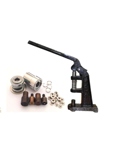 KIT MÁQUINA E JOGO DE MATRIZES PARA REVESTIMENTO DE BROCHES