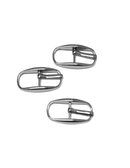 Fivela com forma ovalada. Fivelas para cintos, bolsas, sapatos