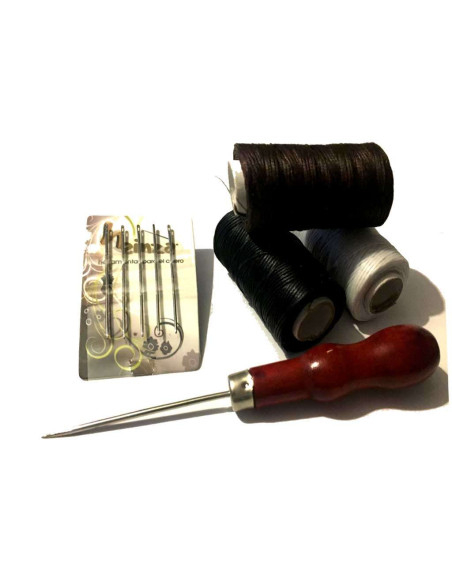 Kit Linha e Agulhas para costurar couro