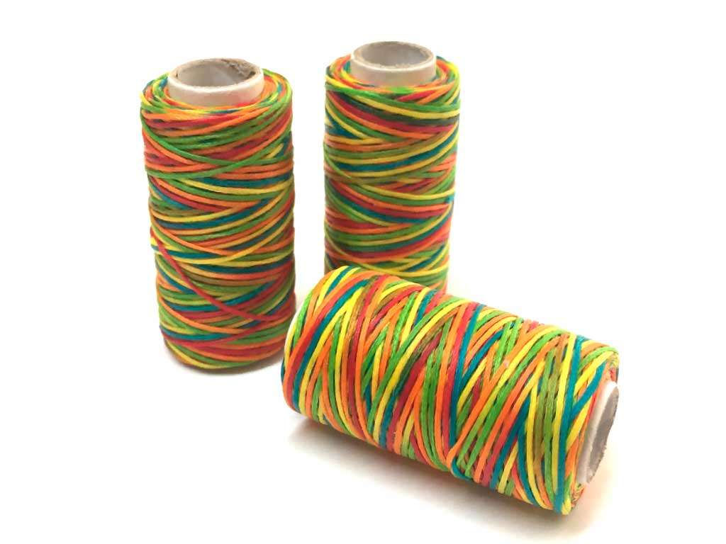 Fil Ciré Pour Couture Cuir Et Bricolage - 0,8 Mm, 78 M, 12 Couleurs Au Choix - Solide Et Résistant