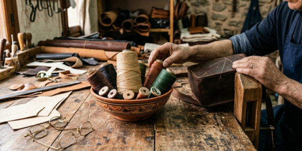 Meilleur fil pour coudre le cuir : polyester ou nylon (guide complet)
