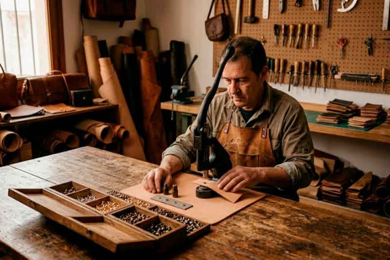 Rematxes, ullets i botons de pressió: com col·locar fornitures al coure